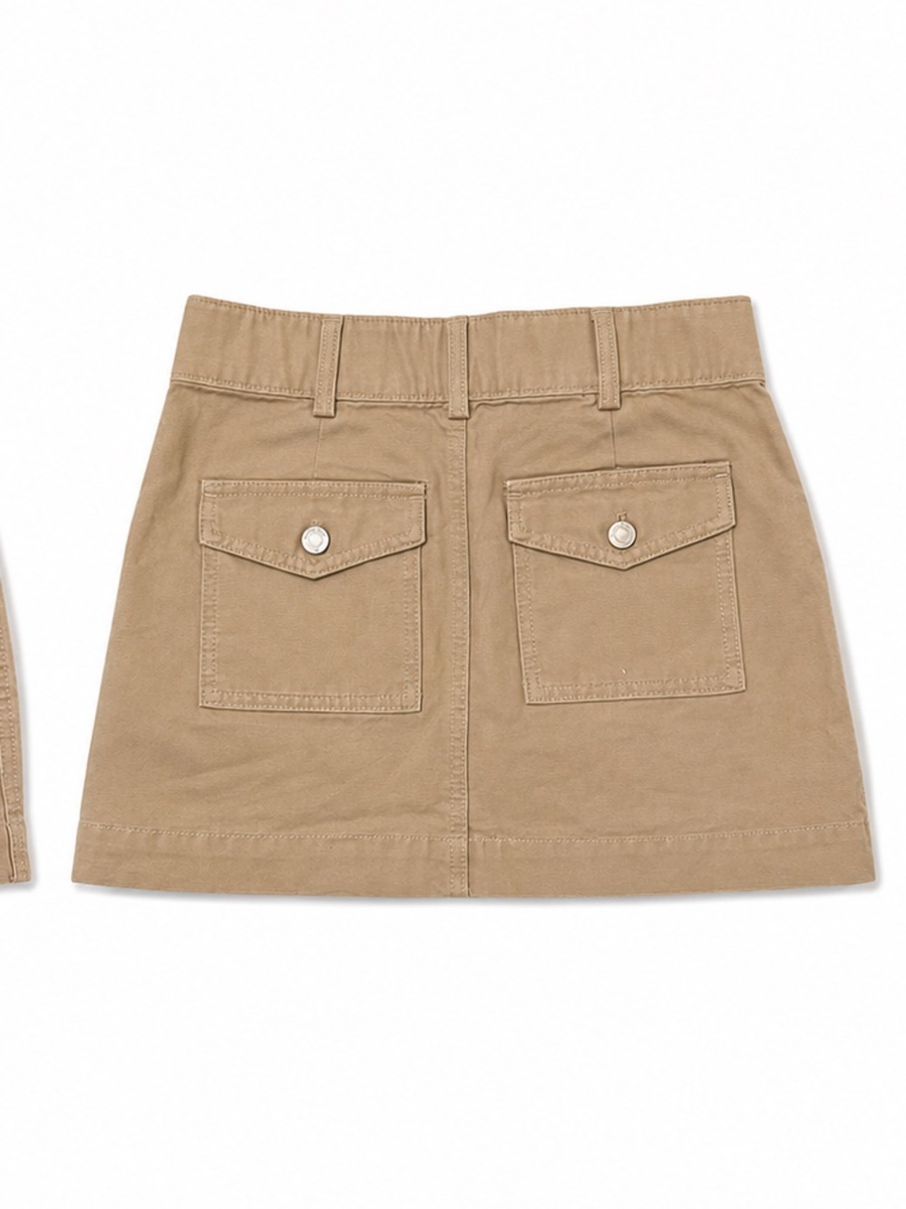 Aritzia Tan Cotton Utility Mini Skirt - Picture 2 of 2
